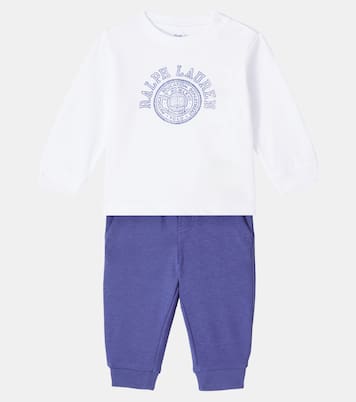 Baby cotton-blend sweatshirt and sweatpants set | Polo Ralph Lauren Kids