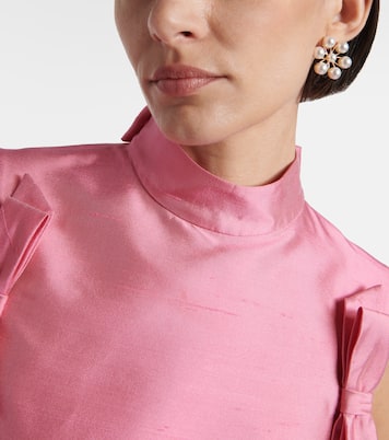 Floral faux pearl earrings | Oscar de la Renta