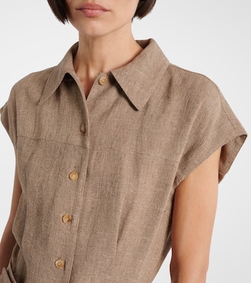 Hemdblusenkleid Maise aus Leinen-Crêpe | Loro Piana