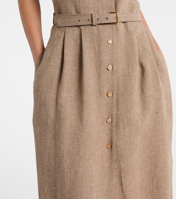 Hemdblusenkleid Maise aus Leinen-Crêpe | Loro Piana
