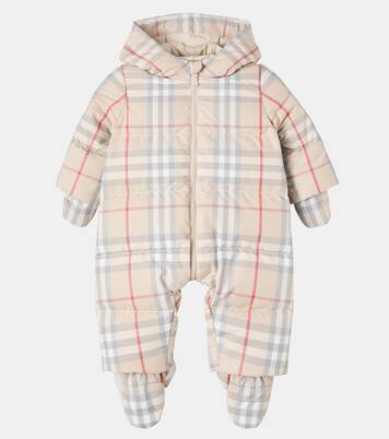 Baby Burberry Check down snowsuit | Burberry Kids