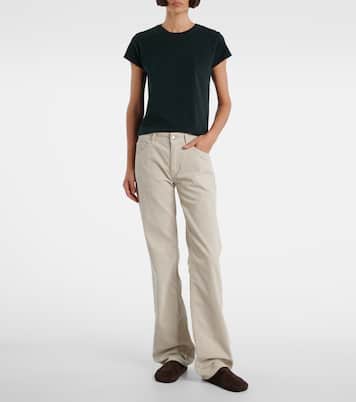 Pantalon droit Carlyl en velours côtelé de coton | The Row
