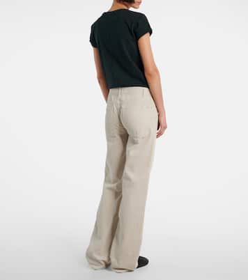 Pantalon droit Carlyl en velours côtelé de coton | The Row