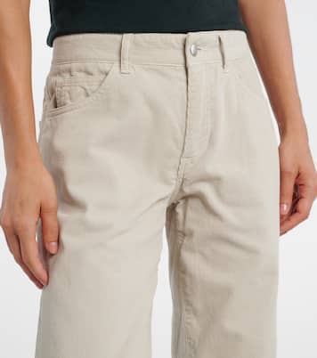 Pantalon droit Carlyl en velours côtelé de coton | The Row