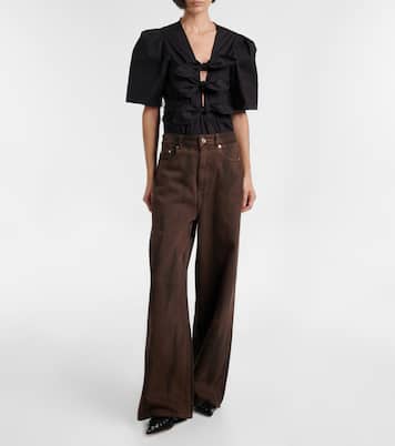 High-Rise Wide-Leg Jeans | Ganni