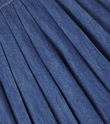 Benedetta pleated denim skirt | C'era Una Volta