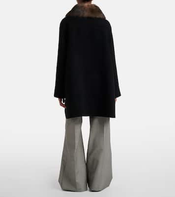 Mantel aus Schurwolle mit Shearling | Valentino