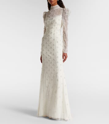 Bridal Verzierte Robe Tabitha aus Tüll | Jenny Packham