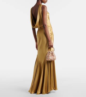 Bon Bon floral embellished bucket bag | Jimmy Choo