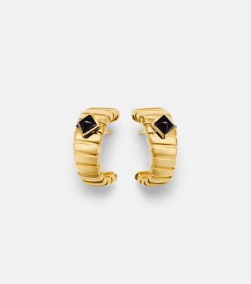 Bvlgari Tubogas 18kt gold earrings with onyx  | Bvlgari