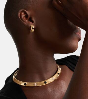 Bvlgari Tubogas 18kt gold earrings with onyx  | Bvlgari