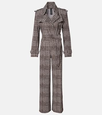 Prince of Wales check jumpsuit | Norma Kamali