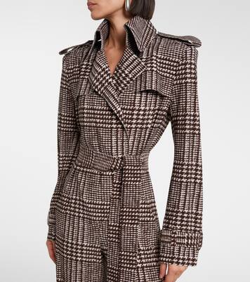 Prince of Wales check jumpsuit | Norma Kamali