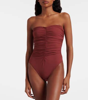 Basics ruched bandeau swimsuit | Karla Colletto