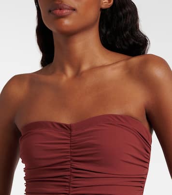 Basics ruched bandeau swimsuit | Karla Colletto