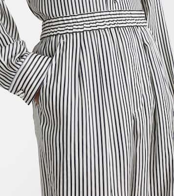 Pantaloni regular in seta a righe | Tom Ford