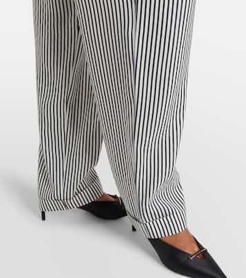 Pantaloni regular in seta a righe | Tom Ford