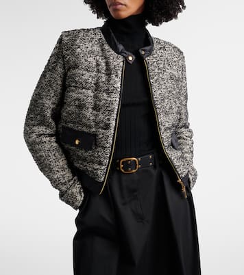Down-paneled wool-blend jacket | Moncler