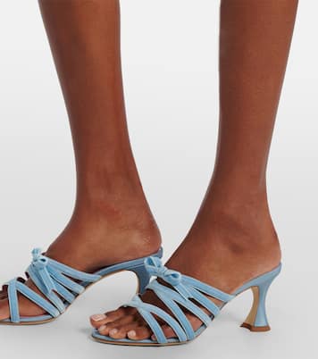 Clementel 70 velvet mules | Manolo Blahnik