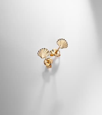 Ohrringe Scallop Shell aus 14kt Gelbgold (585/1000) | Stone and Strand