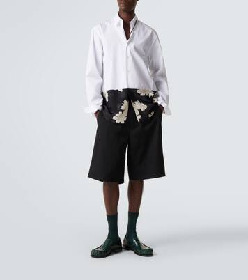 Paneled cotton poplin shirt | Dries Van Noten