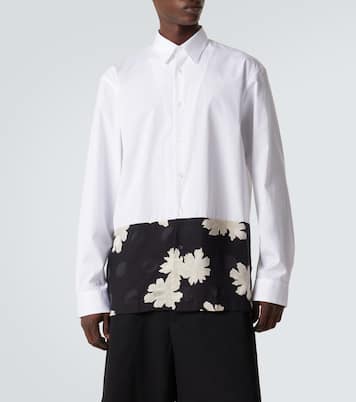 Paneled cotton poplin shirt | Dries Van Noten