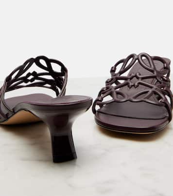 Petal Anagram 45 leather mules | Loewe