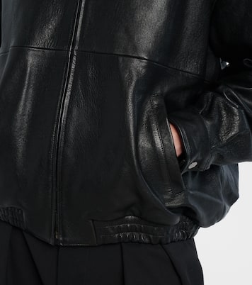 Oversize-Bluson Doran aus Leder | Nour Hammour