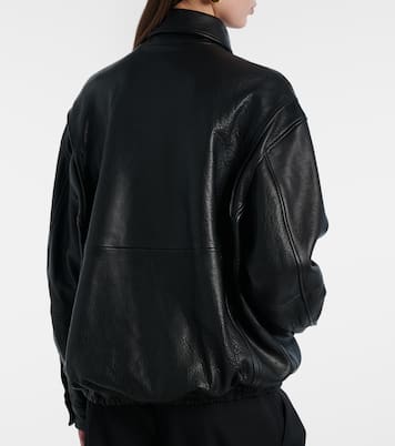 Oversize-Bluson Doran aus Leder | Nour Hammour