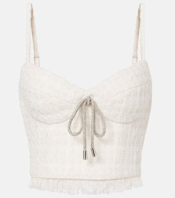 Embellished tweed crop top | Area