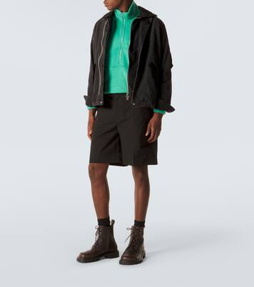 Short en seersucker et cuir | Moncler