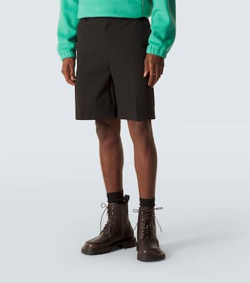 Short en seersucker et cuir | Moncler