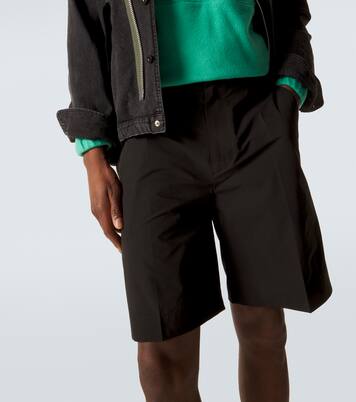 Short en seersucker et cuir | Moncler