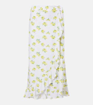 Printed ruffled wrap skirt | Melissa Odabash