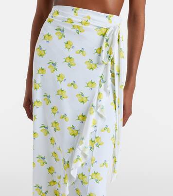 Printed ruffled wrap skirt | Melissa Odabash