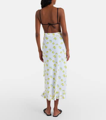 Printed ruffled wrap skirt | Melissa Odabash