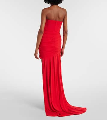 Draped crêpe jersey bustier dress | Stella McCartney