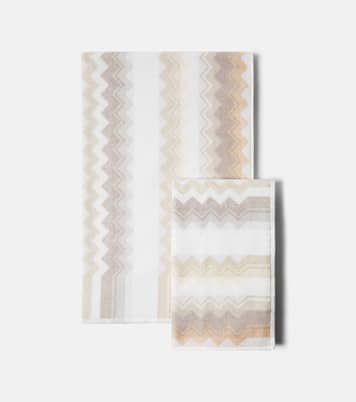 Giacomo set of 2 cotton terry towels | Missoni