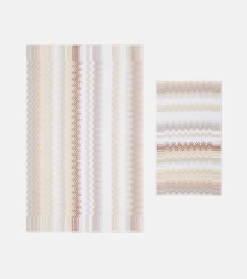 Giacomo set of 2 cotton terry towels | Missoni