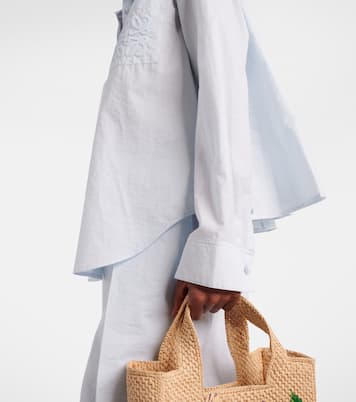 Paula's Ibiza Anagram cotton-blend poplin shirt | Loewe