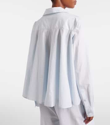 Paula's Ibiza Anagram cotton-blend poplin shirt | Loewe