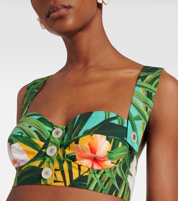 Floral cotton crop top | Dolce&Gabbana