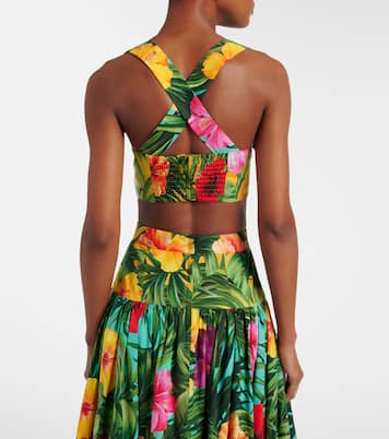 Floral cotton crop top | Dolce&Gabbana