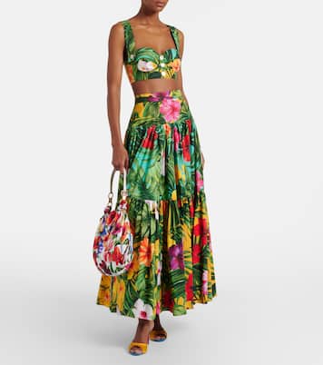 Floral cotton crop top | Dolce&Gabbana