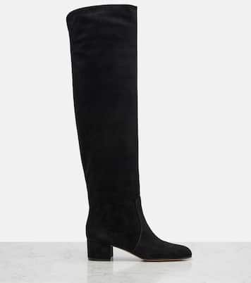 Suede knee-high boots | Gianvito Rossi
