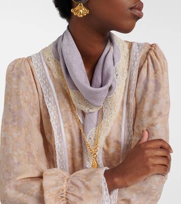 Printed silk jacquard scarf | Chloé