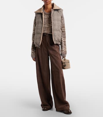 Checked sequined sweater | Brunello Cucinelli