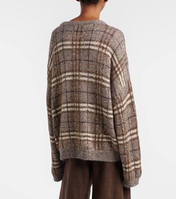 Checked sequined sweater | Brunello Cucinelli