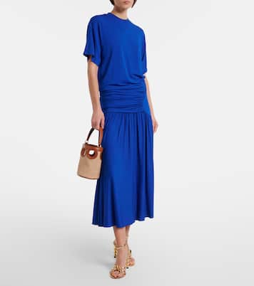 Gancini Small raffia bucket bag | Ferragamo