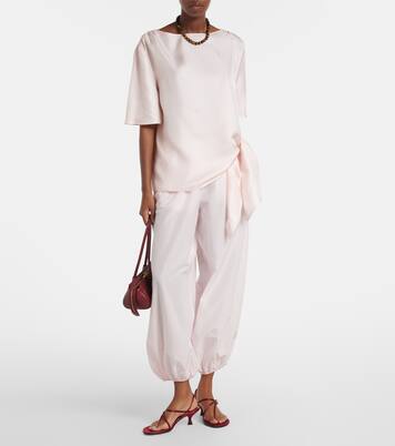 Almaya cotton and silk balloon pants | Loulou de Saison